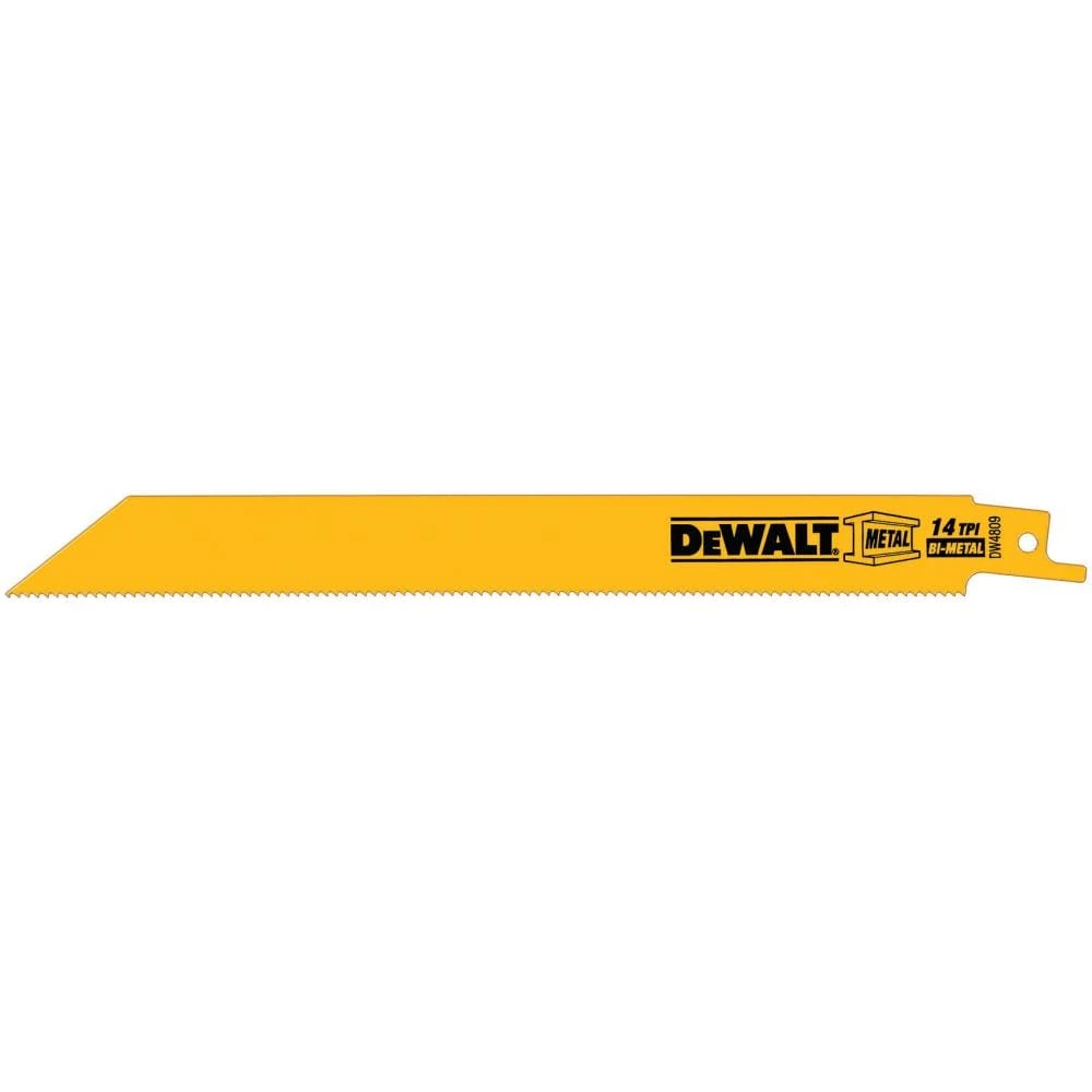 DEWALT Bi-metal 8-in 14 TPI Metal Cutting Reciprocating Saw Blade 1 DEWALT Bi-metal 8-in 14 TPI Metal Cutting Reciprocating Saw Blade