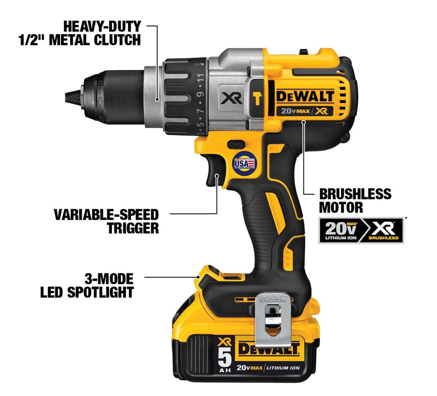 DEWALT XR 6-Tool 20-Volt Max Brushless Power Tool Combo Kit With Soft Case (2-Batteries And Charger Included) 4 DEWALT XR 6-Tool 20-Volt Max Brushless Power Tool Combo Kit With Soft Case (2-Batteries And Charger Included) - Image 4