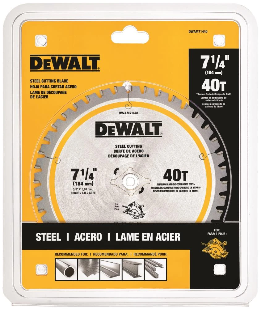 DEWALT 7-1/4-in 40 -Tooth Tungsten Carbide-tipped Steel Circular Saw Blade Individual 2 DEWALT 7-1/4-in 40 -Tooth Tungsten Carbide-tipped Steel Circular Saw Blade Individual - Image 2