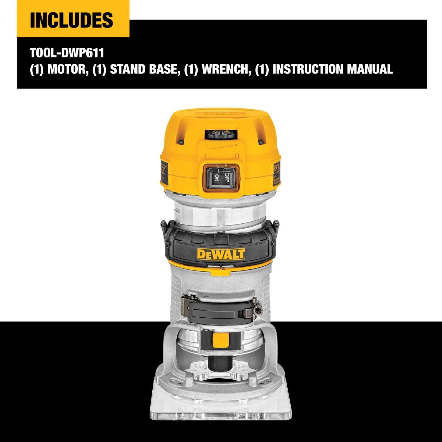 DEWALT 1/4-in 1.25 -HP Variable Speed Fixed Router 3 DEWALT 1/4-in 1.25 -HP Variable Speed Fixed Router - Image 3