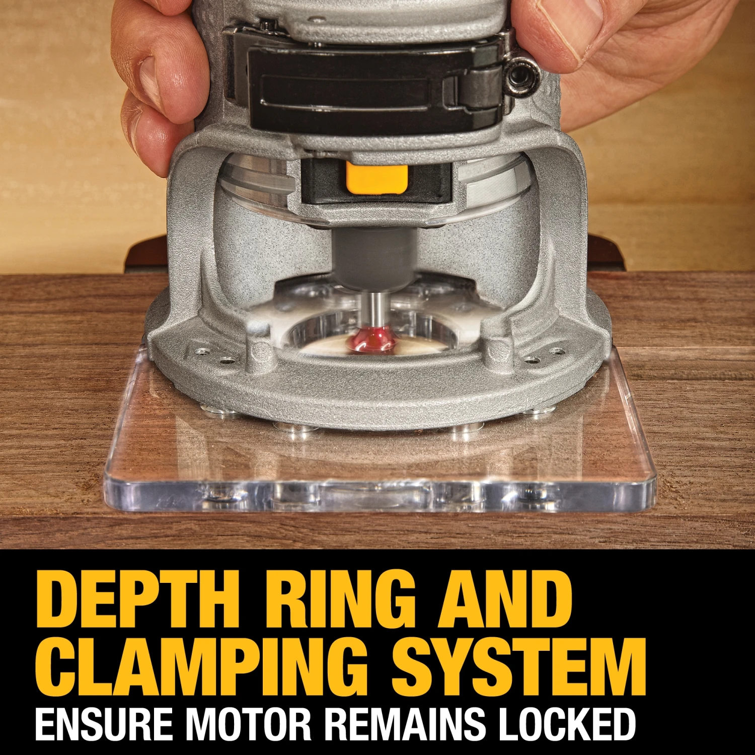 DEWALT 1/4-in 1.25 -HP Variable Speed Fixed Router 8 DEWALT 1/4-in 1.25 -HP Variable Speed Fixed Router - Image 8