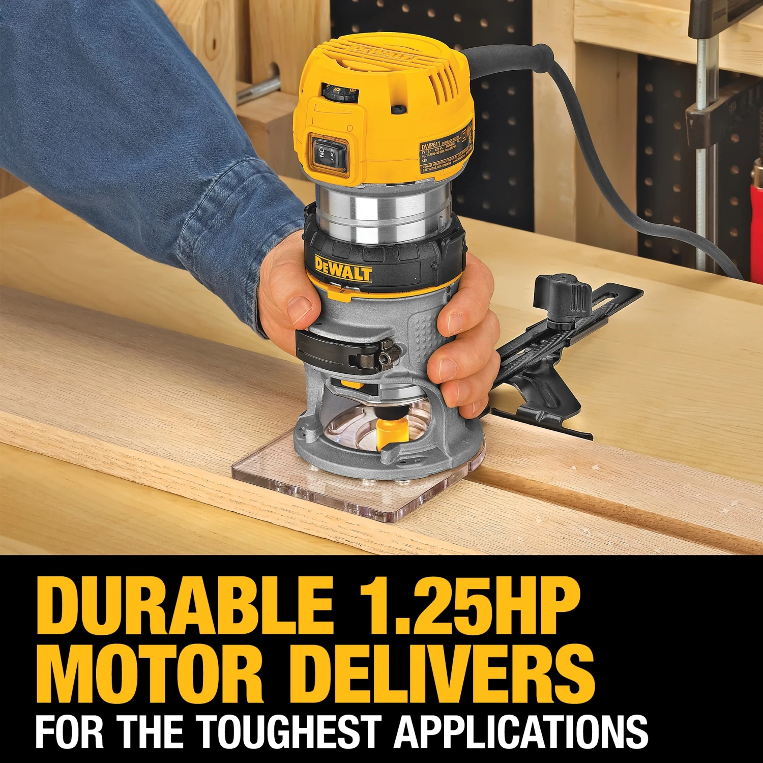 DEWALT 1/4-in 1.25 -HP Variable Speed Fixed Router 4 DEWALT 1/4-in 1.25 -HP Variable Speed Fixed Router - Image 4