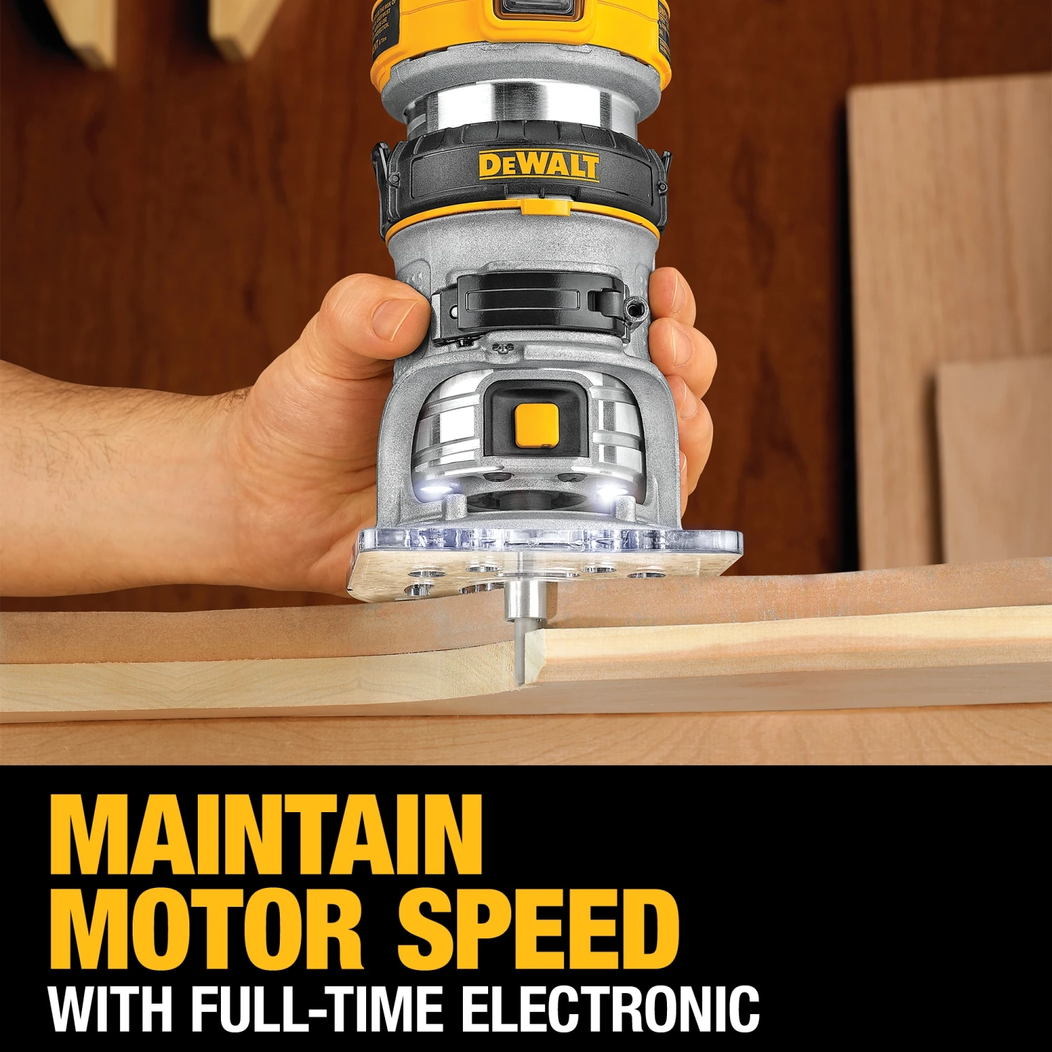 DEWALT 1/4-in 1.25 -HP Variable Speed Fixed Router 6 DEWALT 1/4-in 1.25 -HP Variable Speed Fixed Router - Image 6