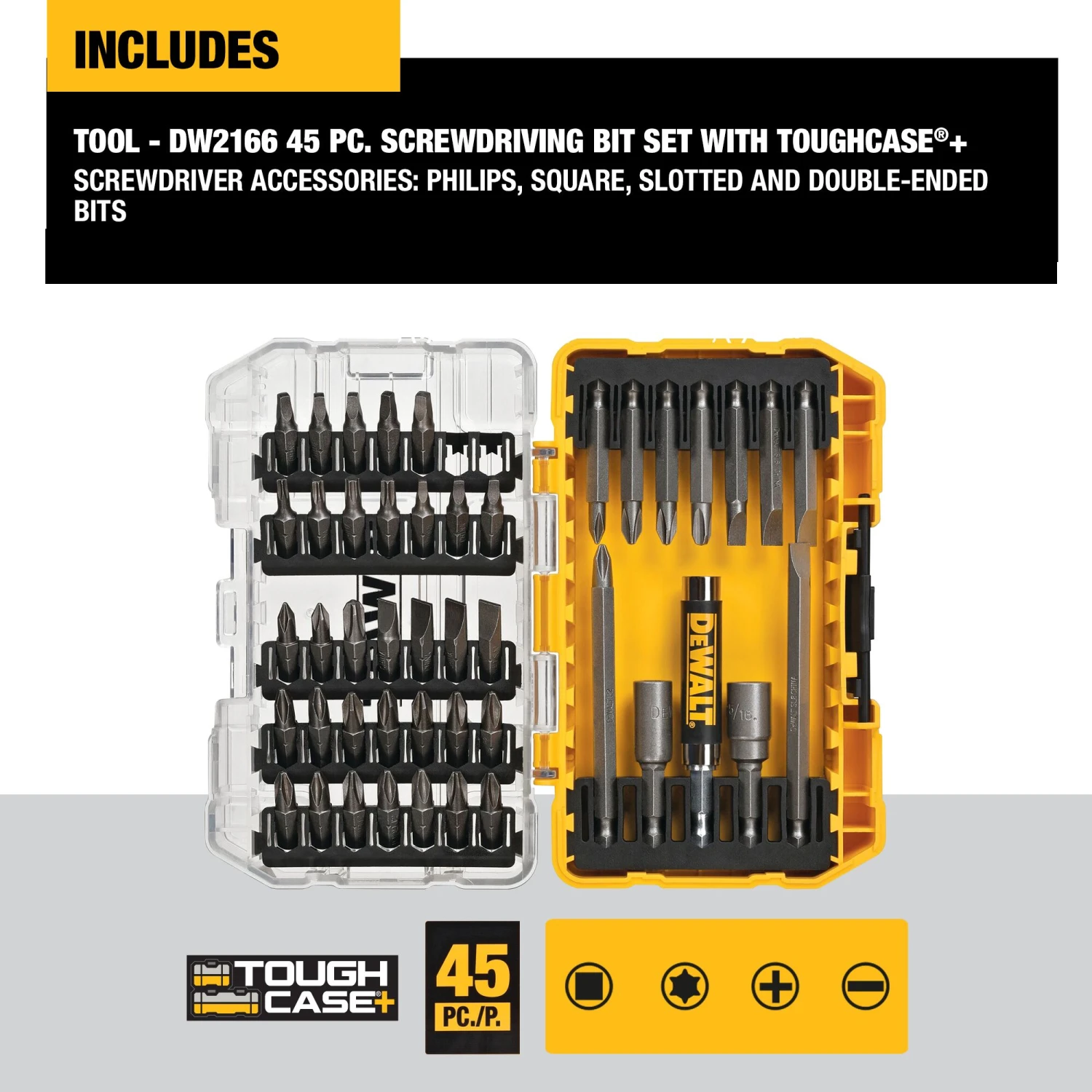 DEWALT Screwdriver Bit Set 45 -Piece 2 DEWALT Screwdriver Bit Set 45 -Piece - Image 2