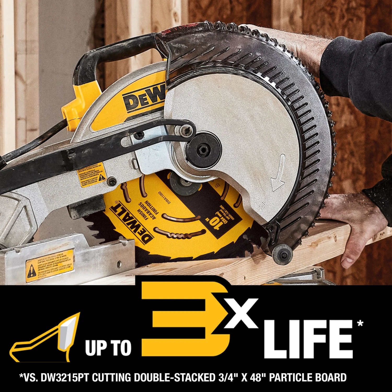 DEWALT Large Diameter Saw Blades 10-in 60 -Tooth Fine Finish Tungsten Carbide-tipped Steel Miter/Table Saw Blade Individual 4 DEWALT Large Diameter Saw Blades 10-in 60 -Tooth Fine Finish Tungsten Carbide-tipped Steel Miter/Table Saw Blade Individual - Image 4