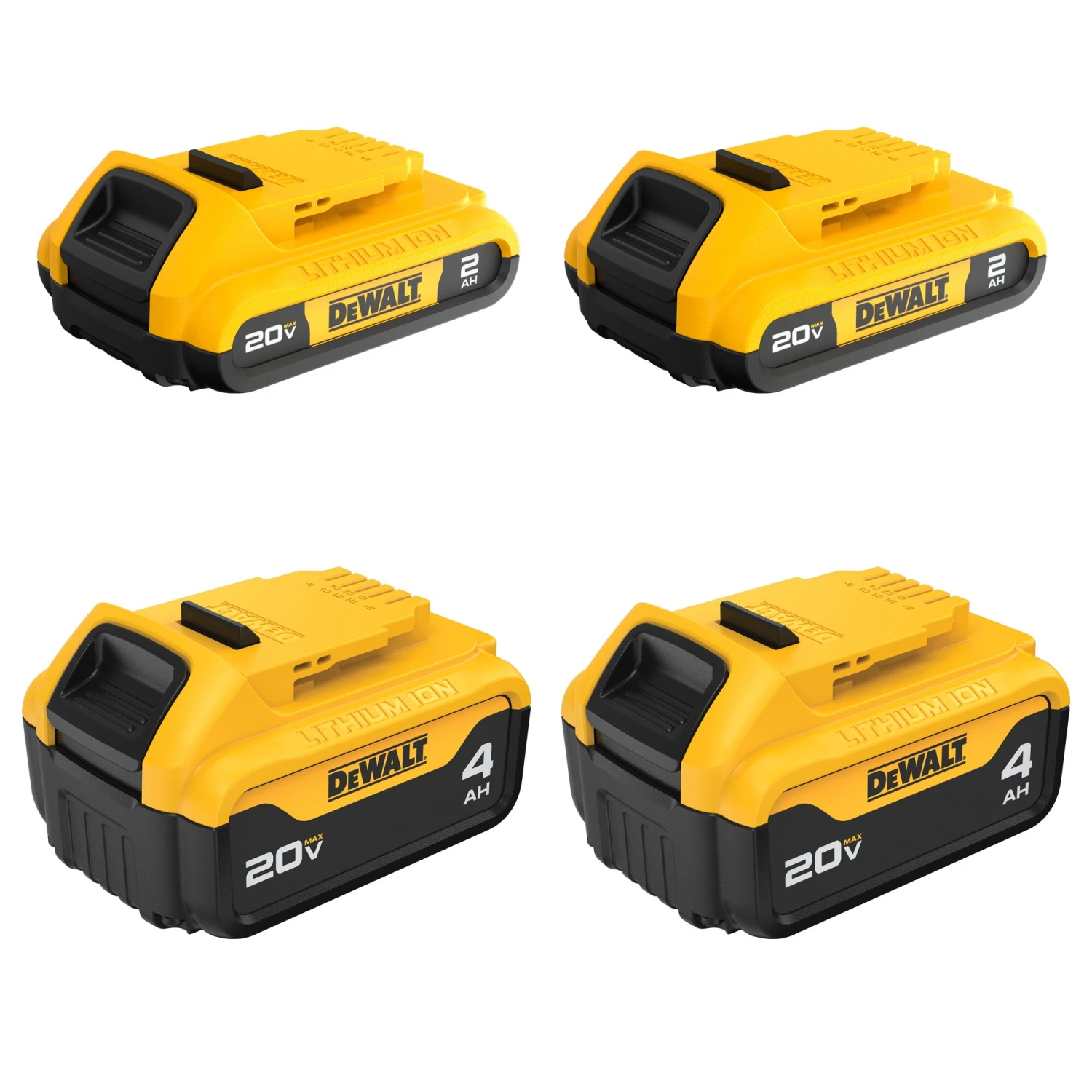DEWALT 20 -Volt 4 -Pack Lithium-ion ( 2 Ah 4 Ah Battery ) 1 DEWALT 20 -Volt 4 -Pack Lithium-ion ( 2 Ah 4 Ah Battery )