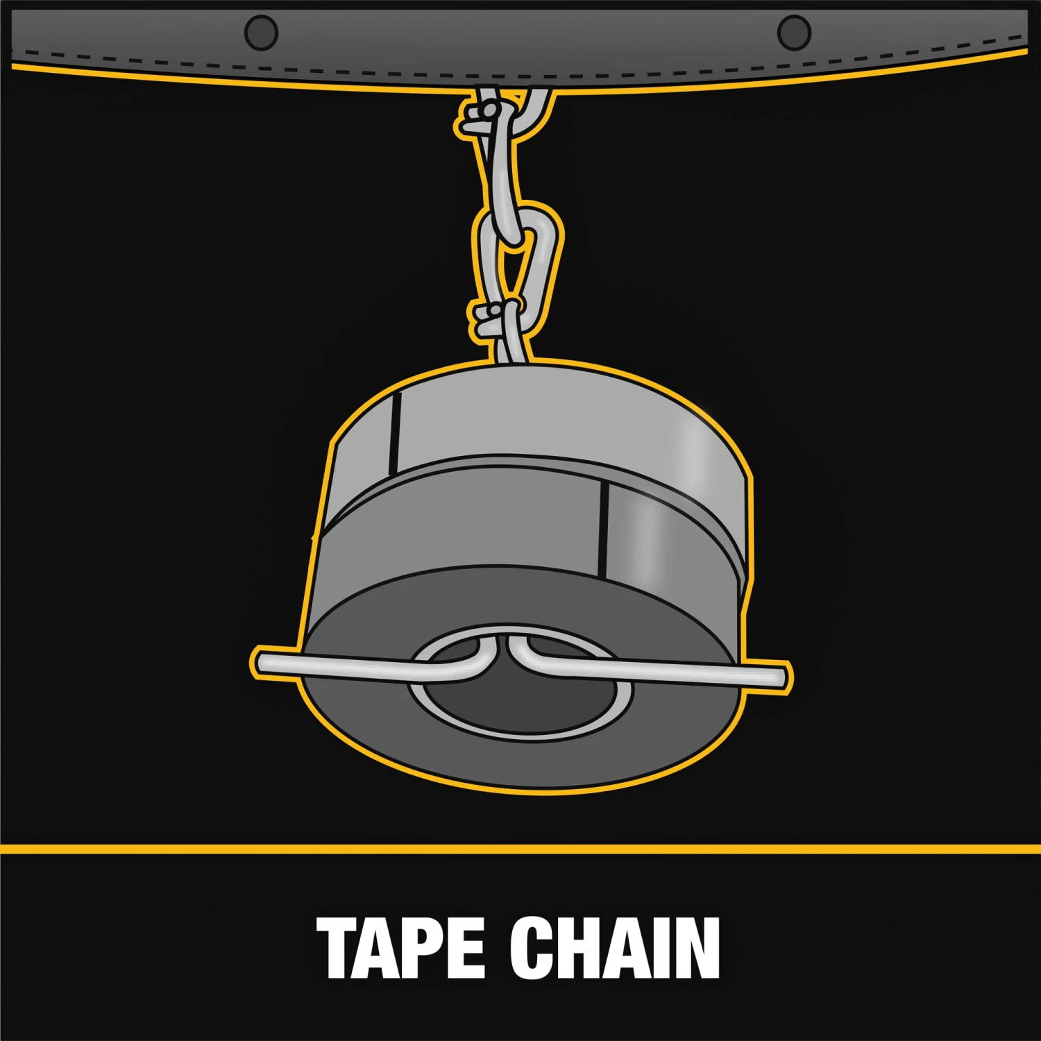 DEWALT Black - Yellow Polyester 7.75-in W X 18.75-in D X 13.75-in L Zippered Backpack 9 DEWALT Black - Yellow Polyester 7.75-in W X 18.75-in D X 13.75-in L Zippered Backpack - Image 9