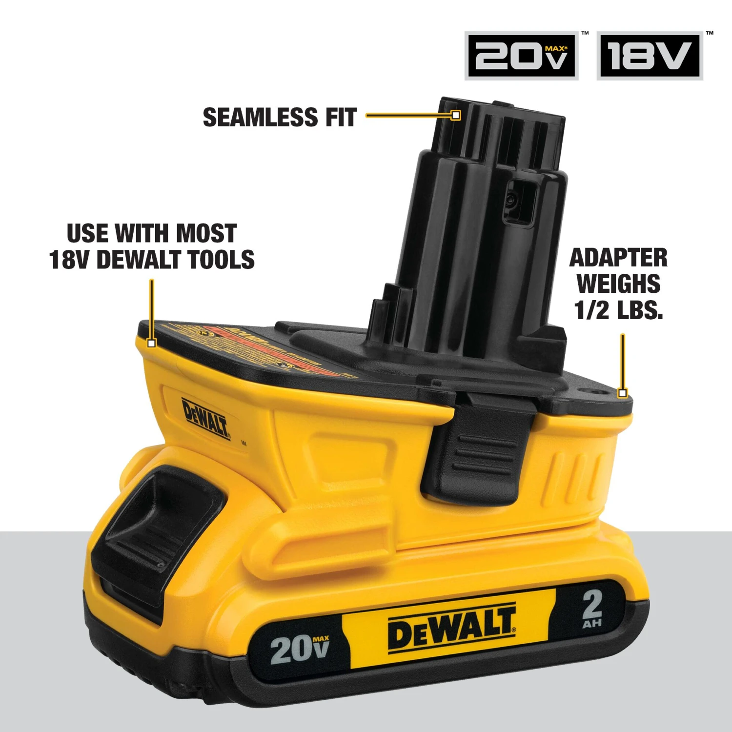 DEWALT 20 -Volt 2 -Pack Lithium-ion ( 2.0 Ah 2.0 Ah Battery Adapter Kit ) 3 DEWALT 20 -Volt 2 -Pack Lithium-ion ( 2.0 Ah 2.0 Ah Battery Adapter Kit ) - Image 3