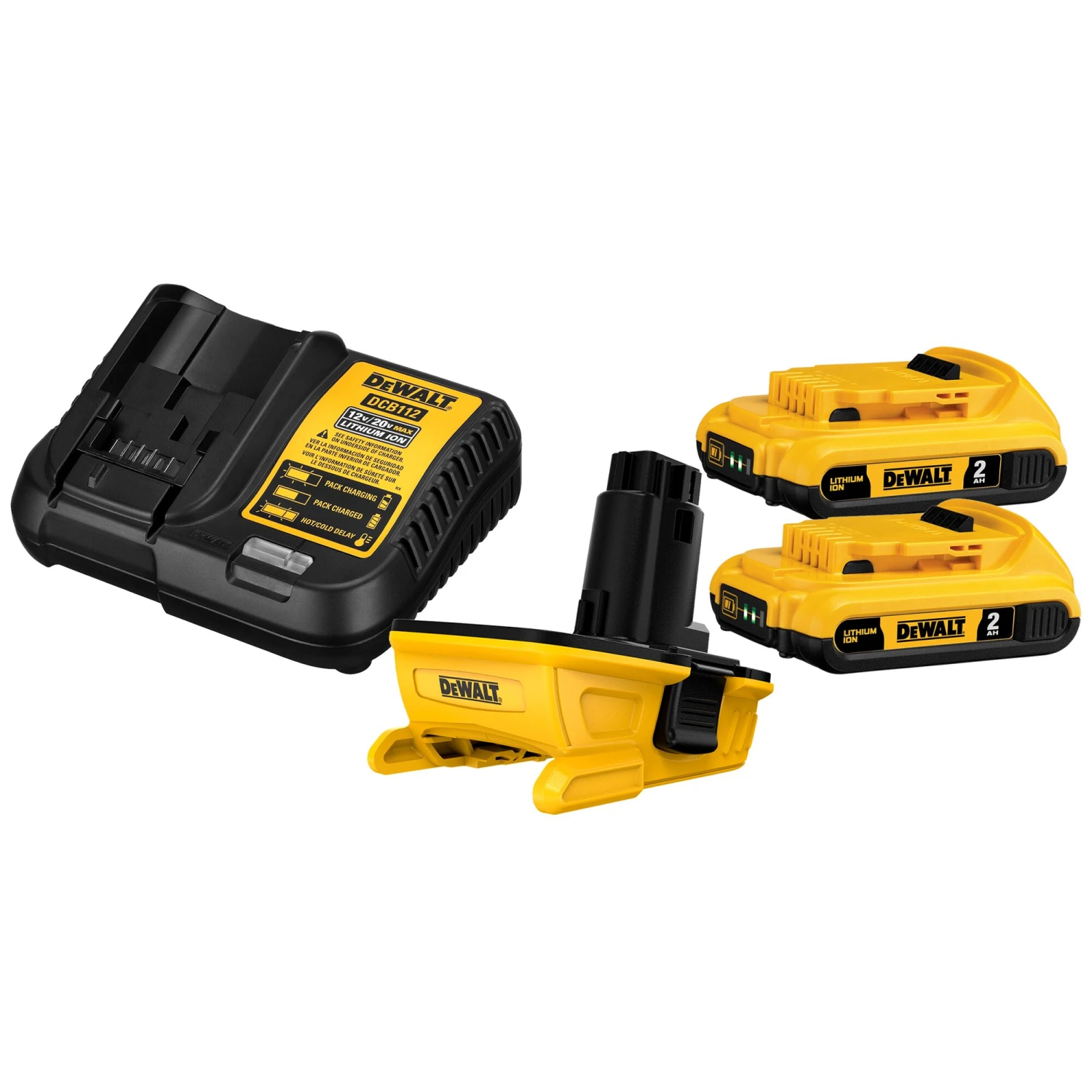 DEWALT 20 -Volt 2 -Pack Lithium-ion ( 2.0 Ah 2.0 Ah Battery Adapter Kit ) 1 DEWALT 20 -Volt 2 -Pack Lithium-ion ( 2.0 Ah 2.0 Ah Battery Adapter Kit )