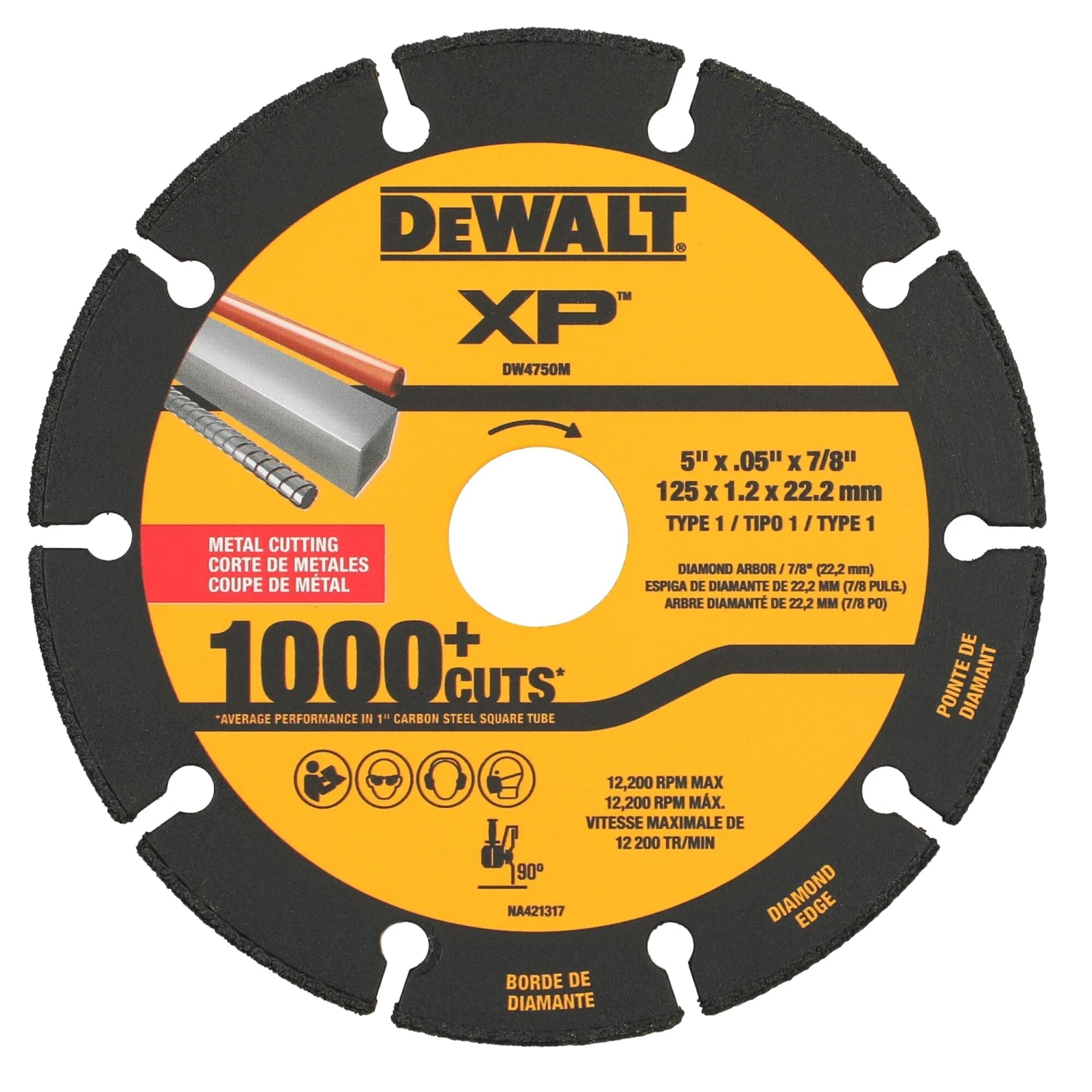 DEWALT XP Metal Cutting Diamond 5-in Dry Segmented Rim Diamond Saw Blade 1 DEWALT XP Metal Cutting Diamond 5-in Dry Segmented Rim Diamond Saw Blade