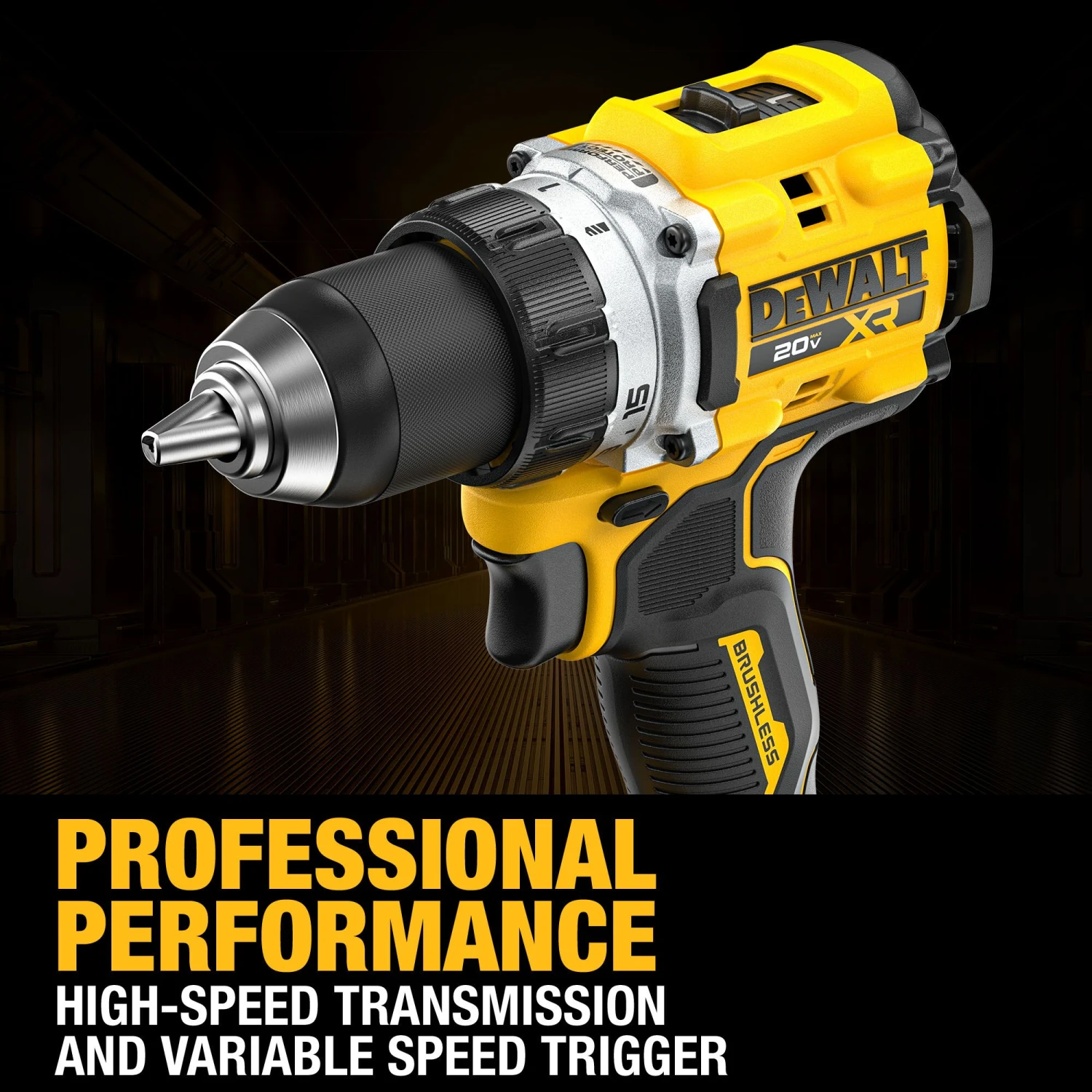 DEWALT 20-volt Max 1/2-in Keyless Brushless Cordless Drill ( 2 -Batteries Included, And Charger Included ) 6 DEWALT 20-volt Max 1/2-in Keyless Brushless Cordless Drill ( 2 -Batteries Included, And Charger Included ) - Image 6