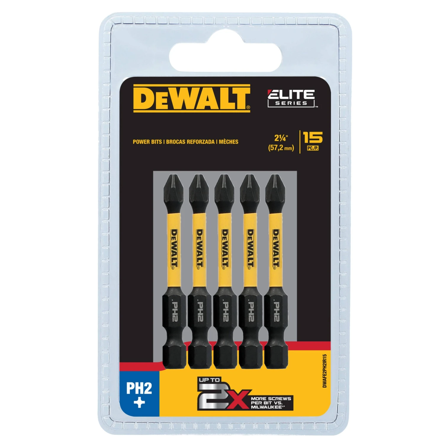 DEWALT ELITE SERIES 1/4-in X 2-1/4-in Phillips Impact Driver Bit Set 15 -Piece 1 DEWALT ELITE SERIES 1/4-in X 2-1/4-in Phillips Impact Driver Bit Set 15 -Piece