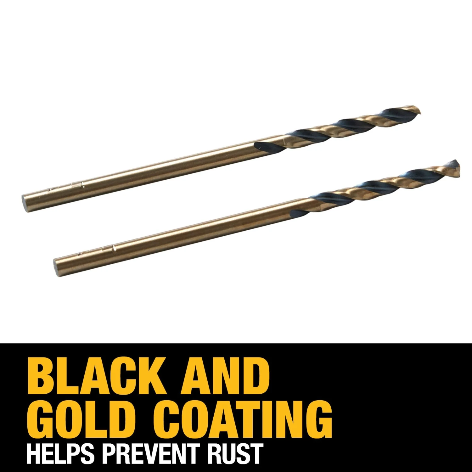 DEWALT BLACK GOLD 5 -Piece 1/8-in X 2-4/5-in Black And Gold Coated HSS Jobber Length Twist Drill Bit Set 3 DEWALT BLACK GOLD 5 -Piece 1/8-in X 2-4/5-in Black And Gold Coated HSS Jobber Length Twist Drill Bit Set - Image 3